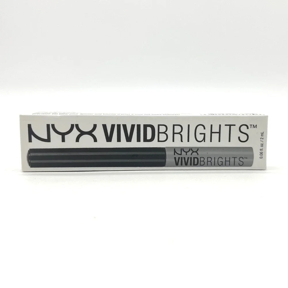 NYX‎ Vivid Brights Liquid Eyeliner VBL10 Gunmetal Gray Waterproof Bold Pigment